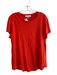 Frame Size M Orange Linen Heathered Round Neck Short Sleeve Top Orange / M