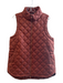 Athleta Size L Brown Nylon High Neck Quilted Zip Front front pocket Vest Brown / L