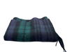 Harrods Green & Black Cashmere Fringe Plaid scarf Green & Black
