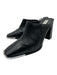 Steve Madden Shoe Size 7 Black Leather Block Heel Silver Accents Mule Pumps Black / 7