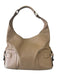 Burberry Beige Leather Magnetic Closure Bronze Hardware one handle Hobo Bag Beige / M