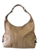 Burberry Beige Leather Magnetic Closure Bronze Hardware one handle Hobo Bag Beige / M