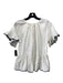 Ann Mashburn Size M/L White & Blue Cotton Ruched Scalloped Edge Short Length Top White & Blue / M/L