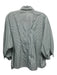 Ann Mashburn Size S Green & White Cotton Vertical Pinstripe Button Up Collar Top Green & White / S