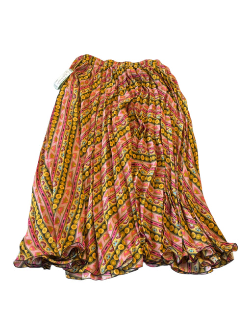 La Double J Size L Pink, Yellow, Black Polyester Elastic Waist Abstract Skirt Pink, Yellow, Black / L