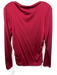 Reformation Size XL Ruby Red Nylon Blend Side Ruching Keyhole Shiny Top Ruby Red / XL