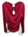 Reformation Size XL Ruby Red Nylon Blend Side Ruching Keyhole Shiny Top Ruby Red / XL