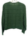 Ann Mashburn Size XL Green Cotton Long Sleeve Eyelet Button Up Crop Top Green / XL