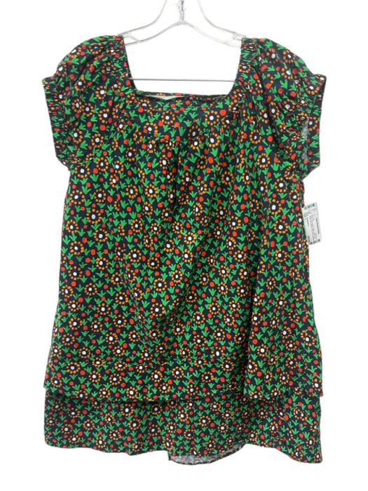 Ann Mashburn Size L Green, Red & Multi Cotton Elastic neck Floral Skirt Set Green, Red & Multi / L