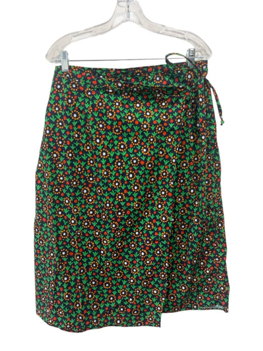 Ann Mashburn Size L Green, Red & Multi Cotton Elastic neck Floral Skirt Set Green, Red & Multi / L