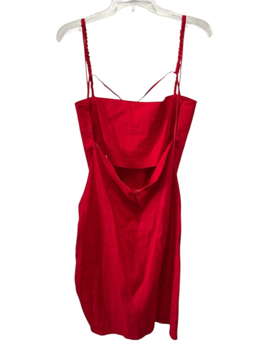 J. Crew Size 14 Bright red Linen Zip Back Spaghetti Strap Back Zip Dress Bright red / 14