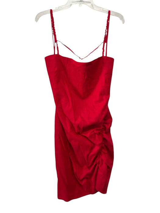 J. Crew Size 14 Bright red Linen Zip Back Spaghetti Strap Back Zip Dress Bright red / 14