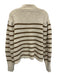Isabel Marant Etoile Size 42 Cream & Brown Alpaca Blend Fuzzy Stripe Sweater Cream & Brown / 42