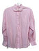 Ann Mashburn Size M Pink & White Cotton Vertical Stripes Button Down Top Pink & White / M