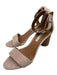 & Other Stories Shoe Size 40 Blush Suede Wooden Heel Open Toe Ankle Strap Pumps Blush / 40