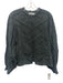 Mariacher Size M Gray Green Cotton Long Balloon Sleeve Ladder Lace Top Gray Green / M