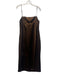Le AL.X Size S Brown Polyester Satin Spaghetti Strap Drape Detail Side Zip Dress Brown / S
