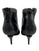 Chanel Shoe Size 41 Black Lambskin Leather Patent Toe Cap Chain Detail Booties Black / 41