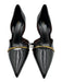 Zara Shoe Size 40 Black & Gold PU Leather Metallic Detail Pointed Toe Pumps Black & Gold / 40