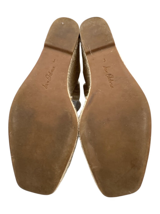 Sam Edelman Shoe Size 8 Gold & Beige Leather Upper Metallic Ankle Buckle Sandals Gold & Beige / 8