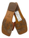 Staud Shoe Size 39 Tan Brown Leather Upper Scrunch Strap Slide Flat Mule Sandals Tan Brown / 39
