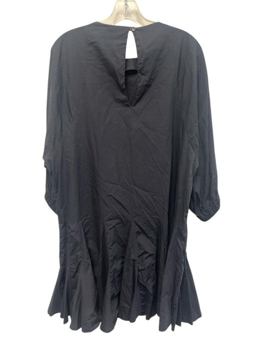 Closed Size XS Midnight blue Cotton 3/4 Balloon Sleeve Keyhole Back Dress Midnight blue / XS