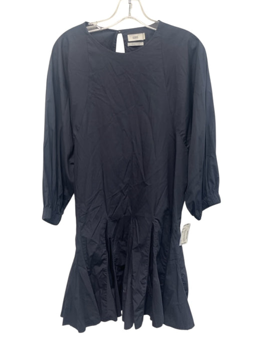 Closed Size XS Midnight blue Cotton 3/4 Balloon Sleeve Keyhole Back Dress Midnight blue / XS