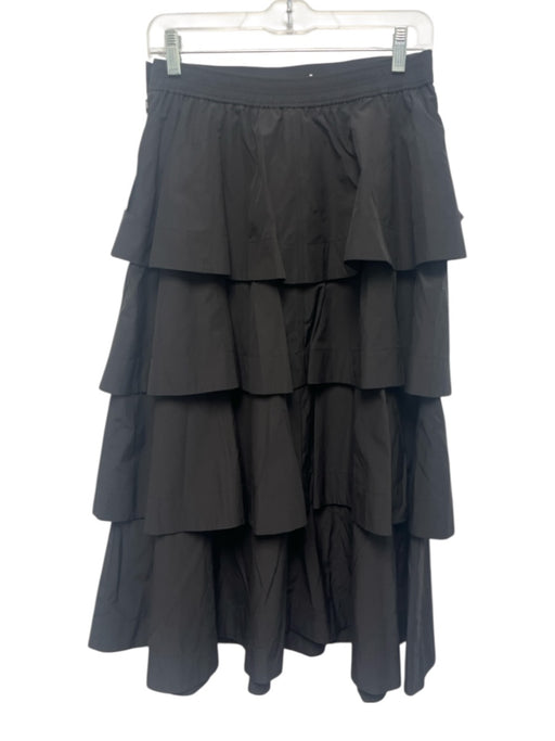 Derek Lam 10 Crosby Size 4 Black Polyester Blend Elastic Back Side Zip Skirt Black / 4