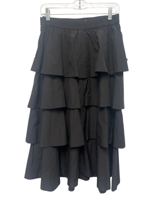 Derek Lam 10 Crosby Size 4 Black Polyester Blend Elastic Back Side Zip Skirt Black / 4