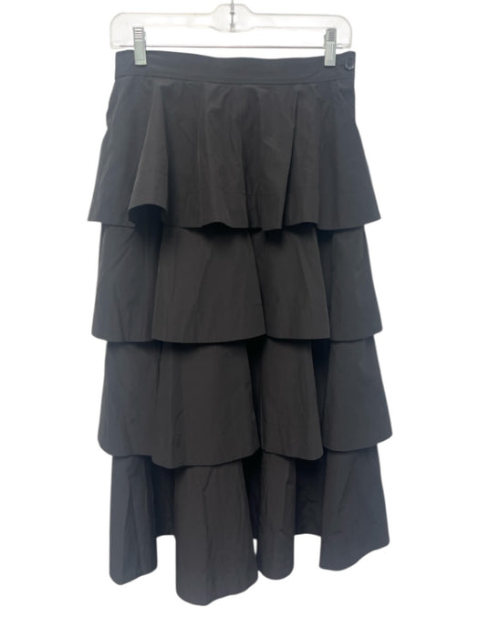 Derek Lam 10 Crosby Size 4 Black Polyester Blend Elastic Back Side Zip Skirt Black / 4