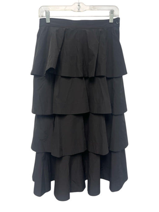 Derek Lam 10 Crosby Size 4 Black Polyester Blend Elastic Back Side Zip Skirt Black / 4