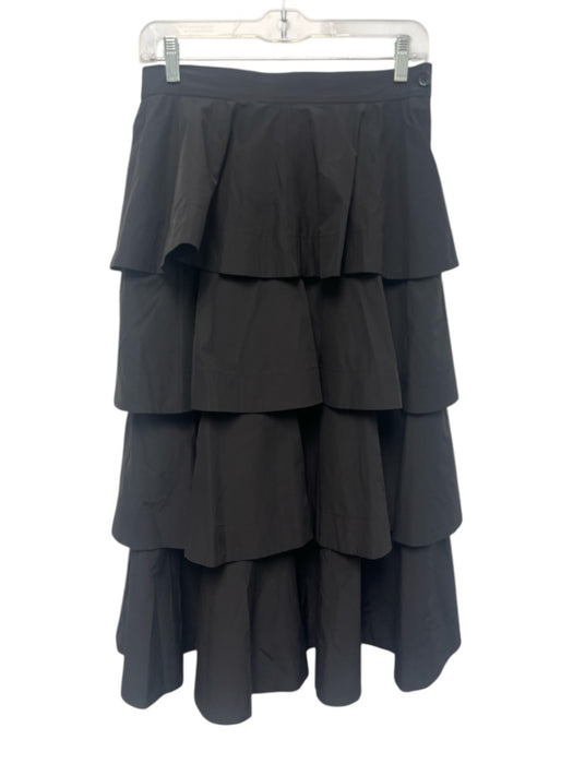 Derek Lam 10 Crosby Size 4 Black Polyester Blend Elastic Back Side Zip Skirt Black / 4