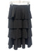 Derek Lam 10 Crosby Size 4 Black Polyester Blend Elastic Back Side Zip Skirt Black / 4