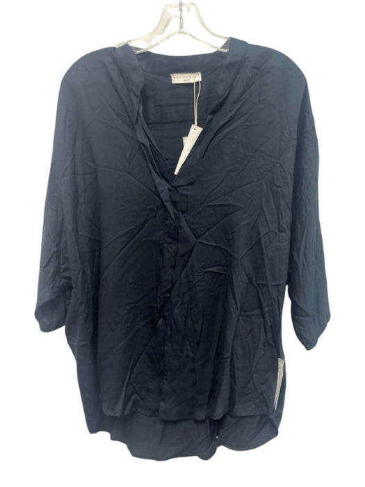 Neu Nomads Size S Black Modal 1/2 Dolman Sleeve V Neck Oversized Top Black / S