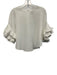ontwelfth Size S Cream White Polyester 1/2 Sleeve Accordion Pleat Back Zip Top Cream White / S