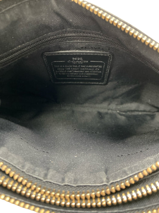 Coach Black Zip Close Crossbody Bag Black