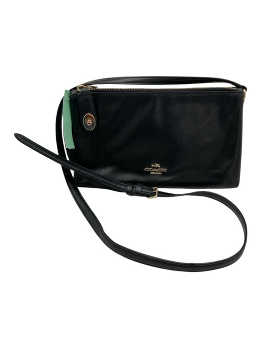 Coach Black Zip Close Crossbody Bag Black