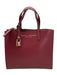Marc Jacobs Maroon Red Pebbled Leather Handbag Zip Pocket Bag Maroon Red / S