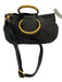 Hobo Black & Gold Leather & Metal Magnetic Closure Crossbody Studs Bag Black & Gold