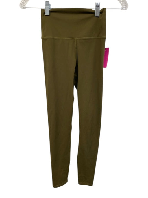 Varley Size XS Olive Green Polyester Blend Sleeveless High Rise Legging Pant Set Olive Green / XS