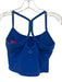 Beyond Yoga Size M Royal Blue Racer Back Heathered Built In Bra Cropped Top Royal Blue / M