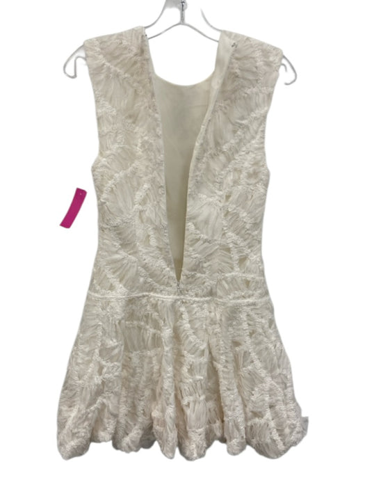 Simkhai Size 2 White Polyester Blend Sleeveless Applique Detailing Mini Dress White / 2