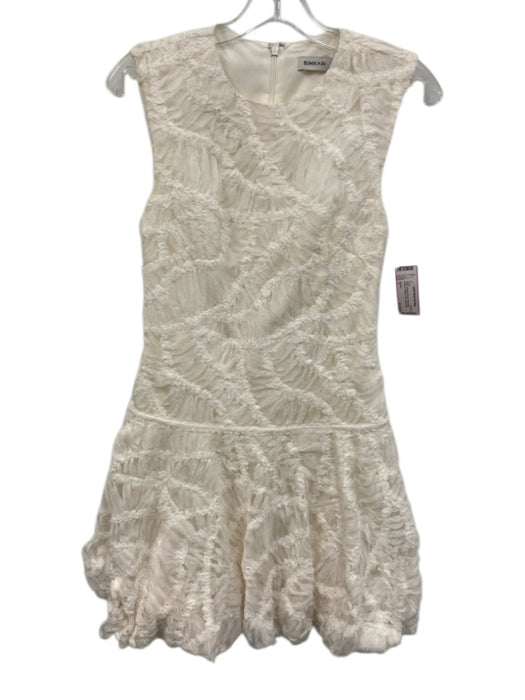 Simkhai Size 2 White Polyester Blend Sleeveless Applique Detailing Mini Dress White / 2