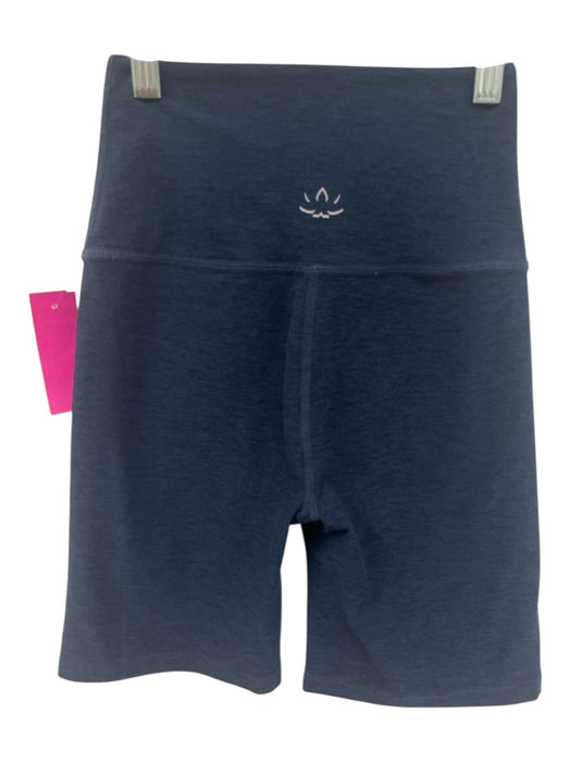 Beyond Yoga Size M Navy & Black High Rise Heathered Biker Shorts Navy & Black / M