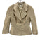 Dolce & Gabbana Size 42 Champagne Beige Silk 3/4 Sleeve Button Front Jacket Champagne Beige / 42