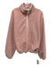 Parke Size S/M Pink & White Missing Fabric Tag Fleece High Neck Teddy Jacket Pink & White / S/M