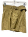 Ulla Johnson Size 8 Khaki Beige Cotton Gathered Waistband Belt detail Shorts Khaki Beige / 8
