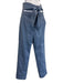 Jonathan Simkhai Size 6 Dusty Blue PU Leather Paneled Tie Waist Tapered Pants Dusty Blue / 6