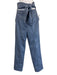 Jonathan Simkhai Size 6 Dusty Blue PU Leather Paneled Tie Waist Tapered Pants Dusty Blue / 6