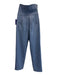 Jonathan Simkhai Size 6 Dusty Blue PU Leather Paneled Tie Waist Tapered Pants Dusty Blue / 6